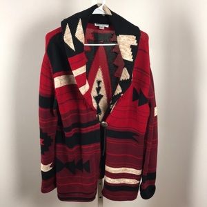 Pendleton Southwestern Aztec Red Cardigan Medium